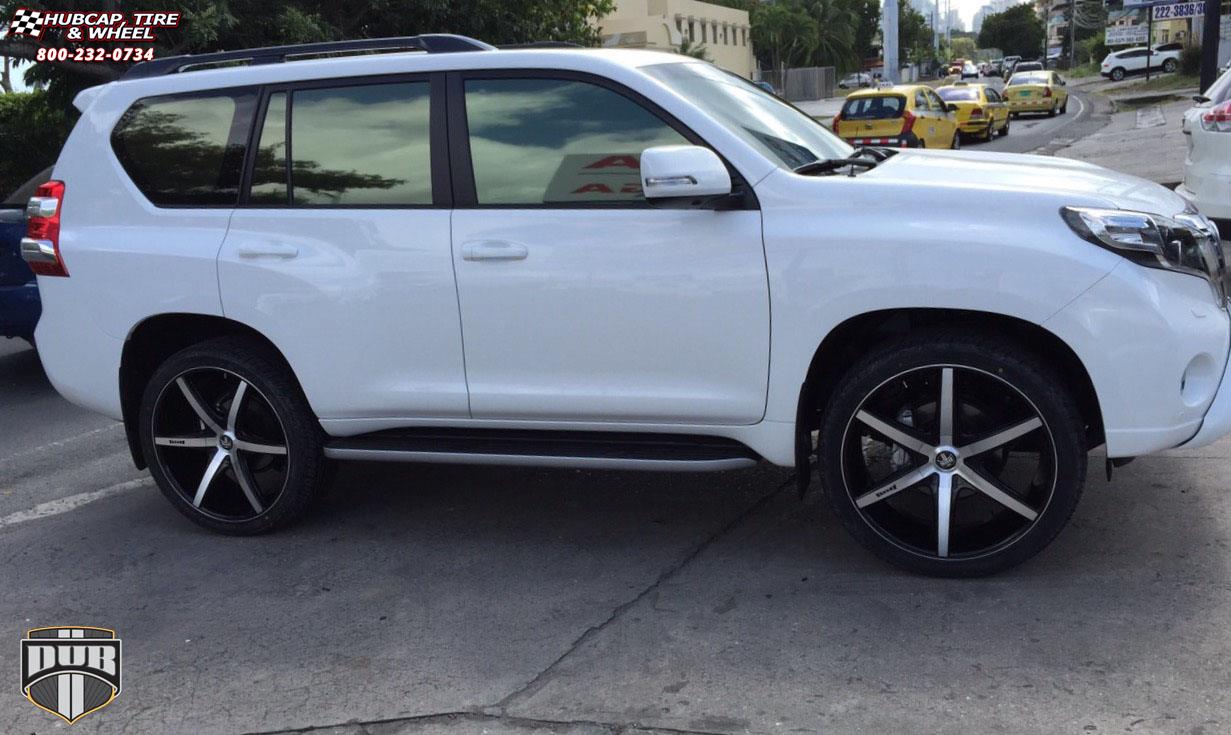 vehicle gallery/toyota prado dub rio 6 s113  Black & Machined wheels and rims